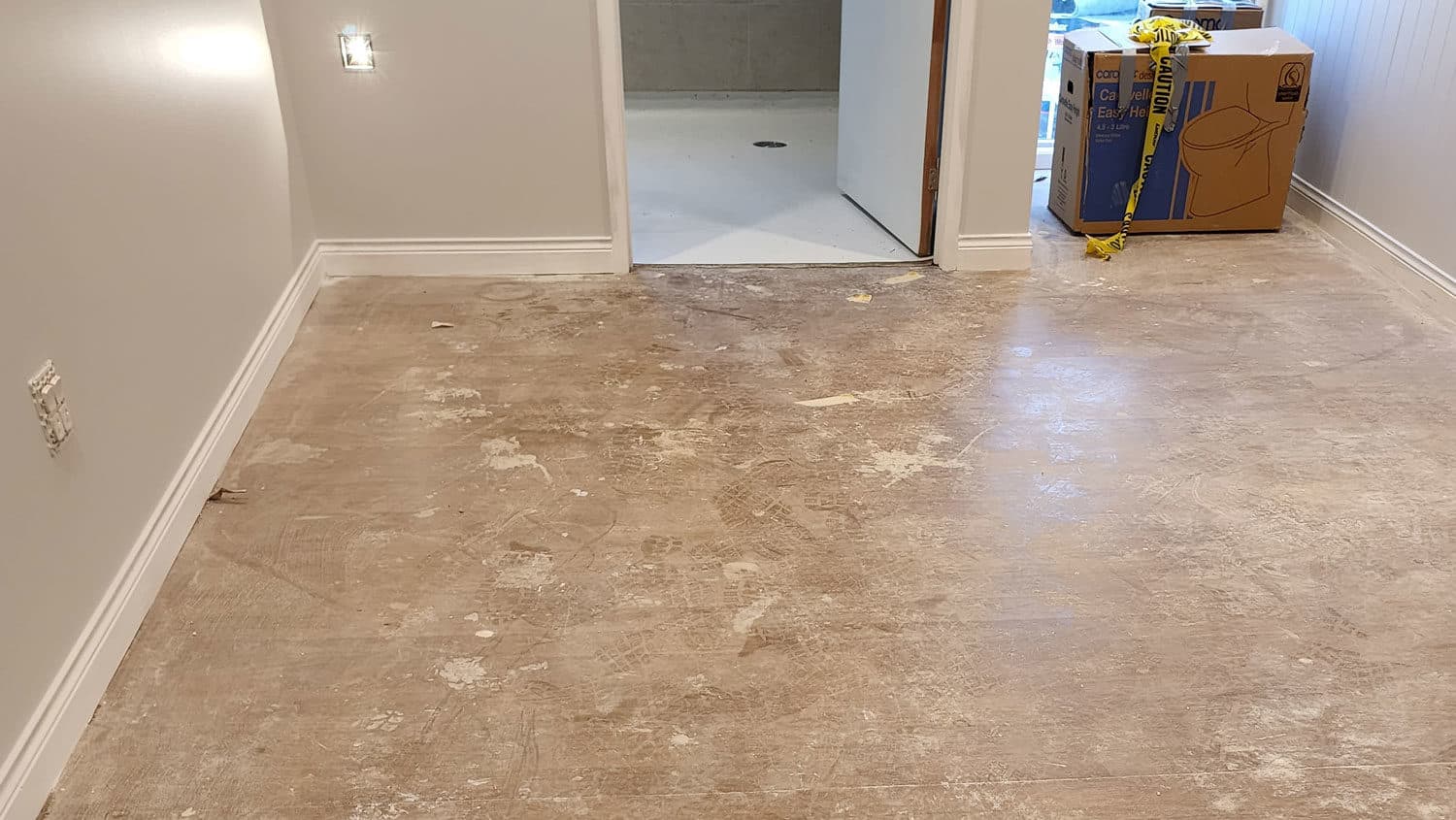 Floor Scrubbing before